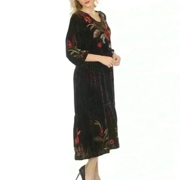NWT Johnny Was JWLA Isabella Velvet
Embroider Tiered Maxi Dress Petite
Boho Chic - Picture 2 of 11